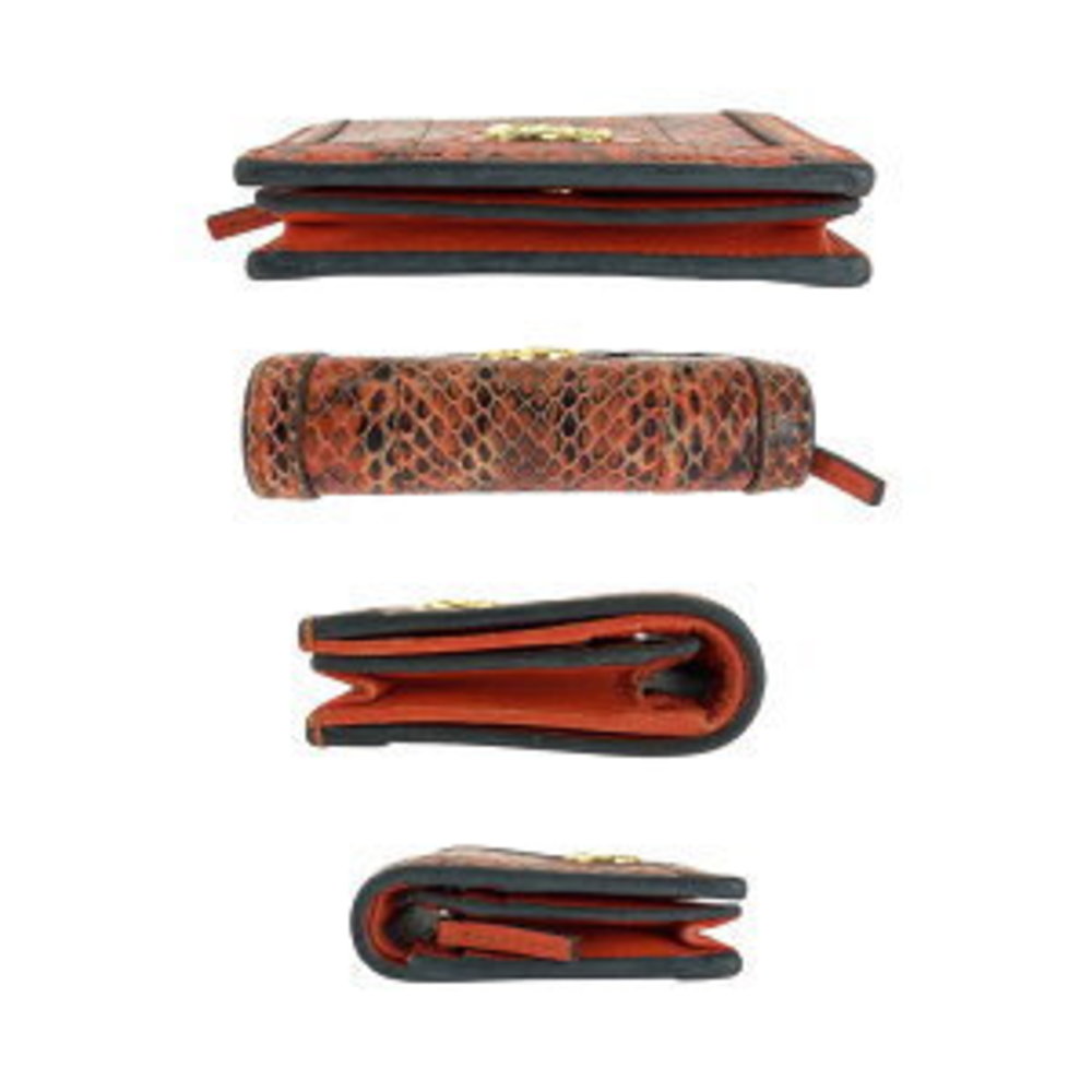 Gucci Ophidia Gg Python Orange Folding Wallet - image 1